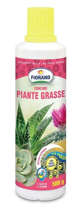 FIORAND CONCIME LIQUIDO PER PIANTE GRASSE PIÙ FORTI E OTTIMO SVILUPPO1 TAPPO IN 2 LITRI D'ACQUA 500 ML
