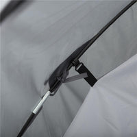 TENDA DA CAMPEGGIO 4 POSTI IMPERMEABILE CON VESTIBOLO 325 X 183X 130 CM GRIGIO