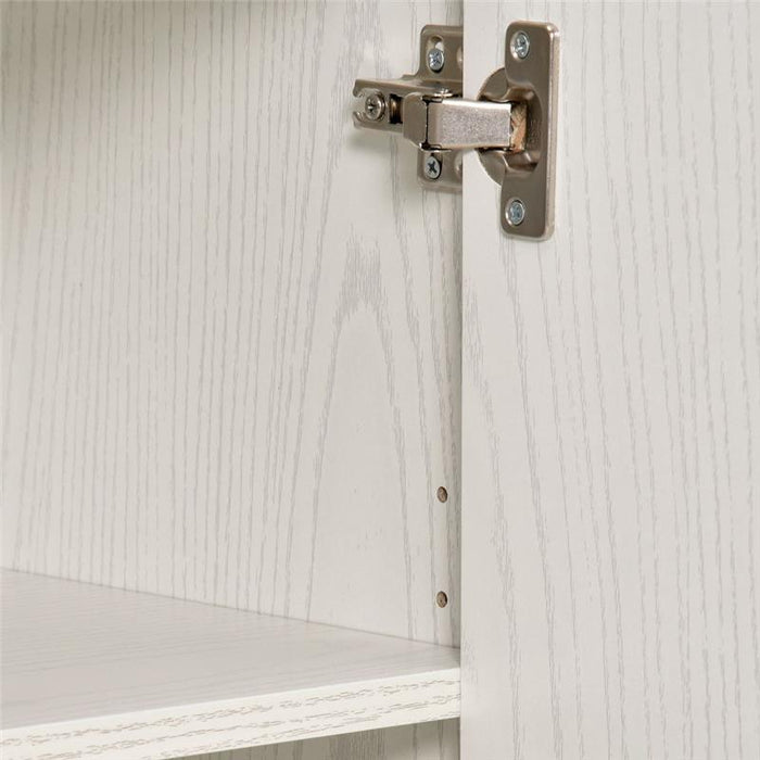 MOBILE CUCINA CON RUOTE E RIPIANO IN LEGNO 60.4X40.3X97CM BIANCO