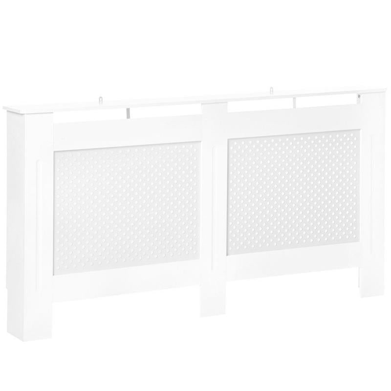 COPRITERMOSIFONE IN LEGNO A GRIGLIA 151.5X82X19CM BIANCO