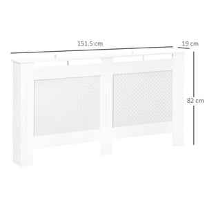 COPRITERMOSIFONE IN LEGNO A GRIGLIA 151.5X82X19CM BIANCO