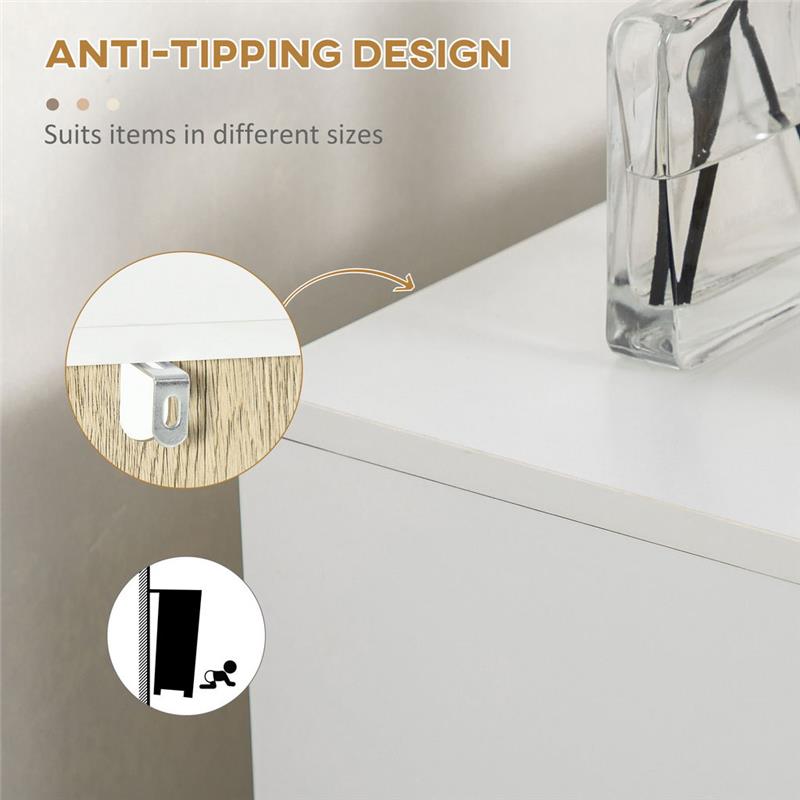 MOBILE BAGNO CON RIPIANO APERTO E ARMADIETTO 31.5X30X91CM QUERCIA E BIANCO