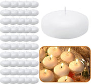 50 pezzi candele galleggianti - candele galleggianti non profumate - candele galleggianti senza olio - candele per centrotavola - decorazione di casa - adatte per vasi cilindrici - matrimoni - feste - decorazioni per piscine