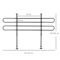 GRIGLIA DI PROTEZIONE REGOLABILE PER I ANIMALI DOMESTICI ADATTO A OGNI AUTO NERO