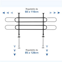 GRIGLIA DI PROTEZIONE REGOLABILE PER I ANIMALI DOMESTICI ADATTO A OGNI AUTO NERO