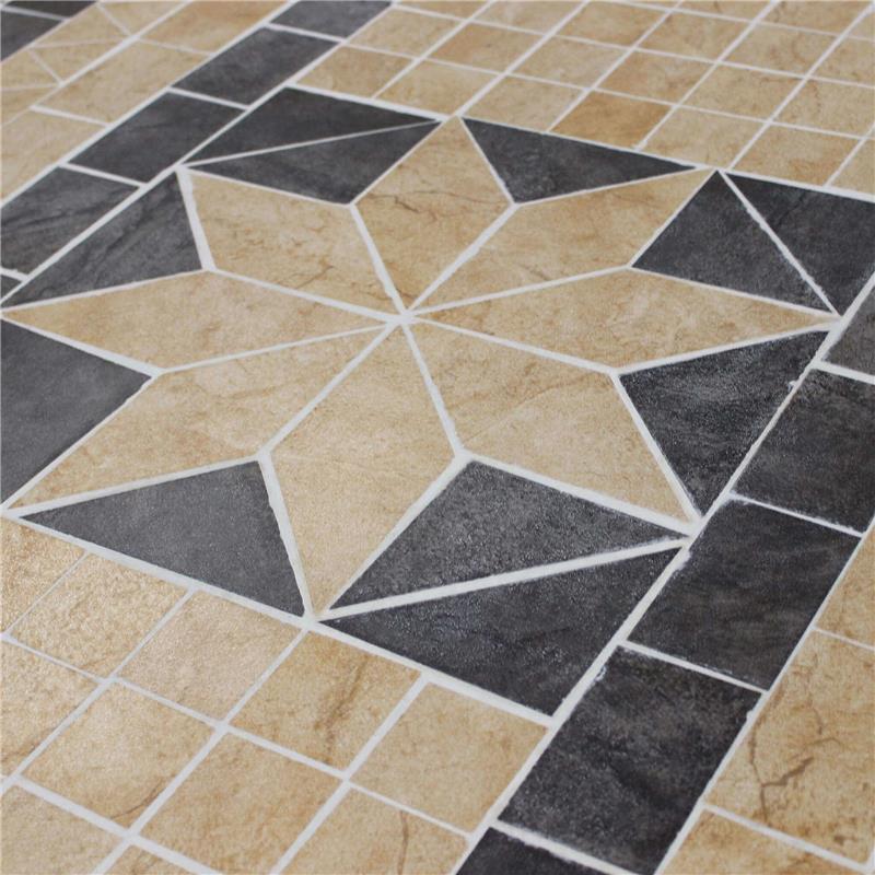 TAVOLO RETTANGOLARE PERSEO CON MOSAICO MARRONE E GRIGIO 160X90X74CM OKX
