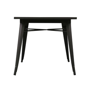 TAVOLO STELVIO QUADRATO IN ACCIAIO 80 X 80X75 CM IN COLORE ANTRACITE OKX