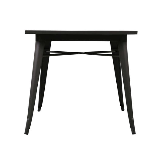 TAVOLO STELVIO QUADRATO IN ACCIAIO 80 X 80X75 CM IN COLORE ANTRACITE OKX