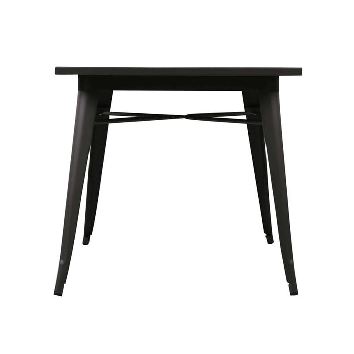 TAVOLO STELVIO QUADRATO IN ACCIAIO 80 X 80X75 CM IN COLORE ANTRACITE OKX