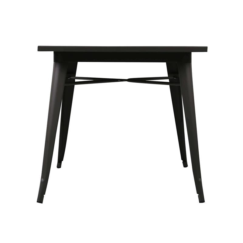 TAVOLO STELVIO QUADRATO IN ACCIAIO 80 X 80X75 CM IN COLORE ANTRACITE OKX