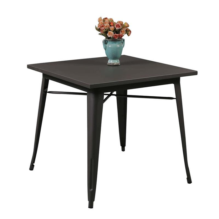 TAVOLO STELVIO QUADRATO IN ACCIAIO 80 X 80X75 CM IN COLORE ANTRACITE OKX