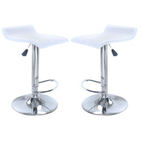 SGABELLO DA BAR JAKE IN METALLO E PVC DI COLORE BIANCO