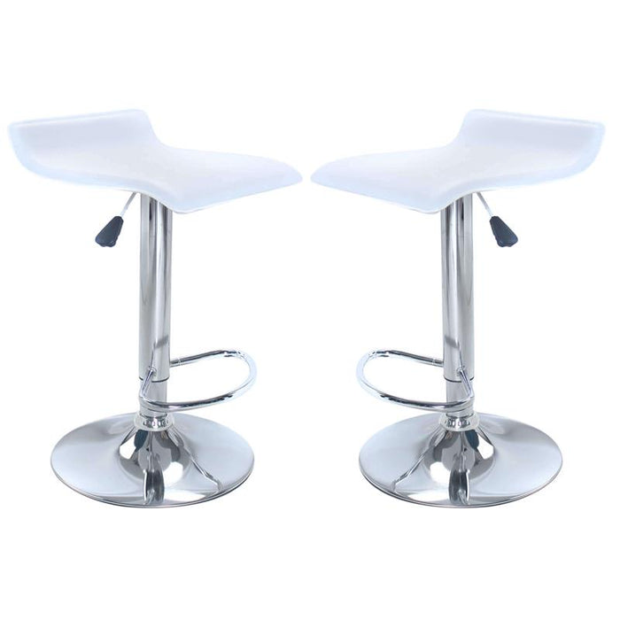 SGABELLO DA BAR JAKE IN METALLO E PVC DI COLORE BIANCO