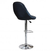 SGABELLO FLYNN CON SEDUTA TRAPUNTATA ECOPELLE 59X55X116H CM NERO OKX