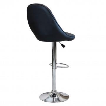 SGABELLO FLYNN CON SEDUTA TRAPUNTATA ECOPELLE 59X55X116H CM NERO OKX