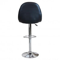 SGABELLO FLYNN CON SEDUTA TRAPUNTATA ECOPELLE 59X55X116H CM NERO OKX