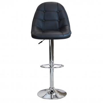 SGABELLO FLYNN CON SEDUTA TRAPUNTATA ECOPELLE 59X55X116H CM NERO OKX