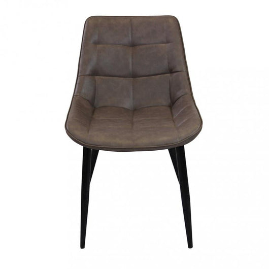 POLTRONA WINONA IN ECOPELLE CON STRUTTURA IN METALLO 59X51X82H CM MARRONE OKX