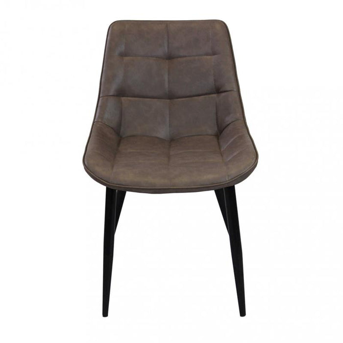 POLTRONA WINONA IN ECOPELLE CON STRUTTURA IN METALLO 59X51X82H CM MARRONE OKX