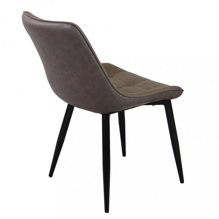 POLTRONA WINONA IN ECOPELLE CON STRUTTURA IN METALLO 59X51X82H CM MARRONE OKX