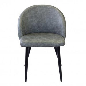 POLTRONA SISSY REALIZZATA IN ECOPELLE 50 X 50 X 76 CM DI COLORE GRIGIO OKX