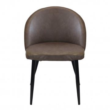 POLTRONA SISSY SEDUTA E SCHIENALE IN ECOPELLE CON STRUTTURA IN METALLO 50X50X76H CM OKX