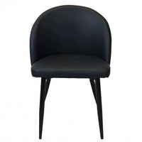 POLTRONA SISSY REALIZZATA IN ECOPELLE 50 X 50 X 76 CM DI COLORE NERO OKX