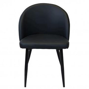 POLTRONA SISSY REALIZZATA IN ECOPELLE 50 X 50 X 76 CM DI COLORE NERO OKX