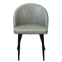 POLTRONA SISSY REALIZZATA IN ECOPELLE E STRUTTURA IN METALLO 50X50X76H CM DI COLORE TORTORA OKX