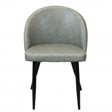 POLTRONA SISSY REALIZZATA IN ECOPELLE E STRUTTURA IN METALLO 50X50X76H CM DI COLORE TORTORA OKX