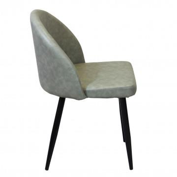 POLTRONA SISSY REALIZZATA IN ECOPELLE E STRUTTURA IN METALLO 50X50X76H CM DI COLORE TORTORA OKX