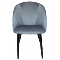 POLTRONA YASMINA IN VELLUTO 50 X 50 X 76 CM GRIGIO CHIARO OKX