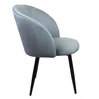 POLTRONA YASMINA IN VELLUTO 50 X 50 X 76 CM GRIGIO CHIARO OKX