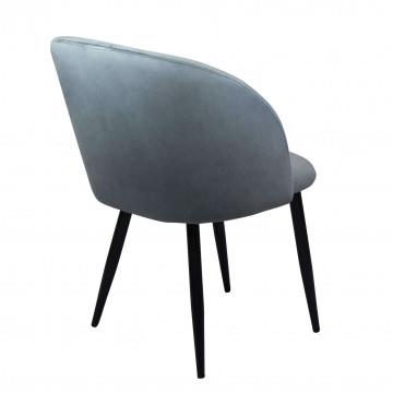 POLTRONA YASMINA IN VELLUTO 50 X 50 X 76 CM GRIGIO CHIARO OKX