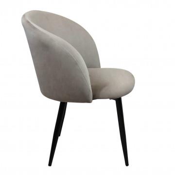 POLTRONA YASMINA IN VELLUTO 50 X 50 X 76 CM TORTORA OKX