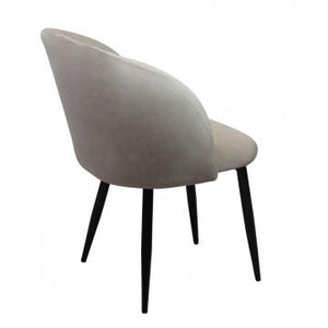 POLTRONA YASMINA IN VELLUTO 50 X 50 X 76 CM TORTORA OKX