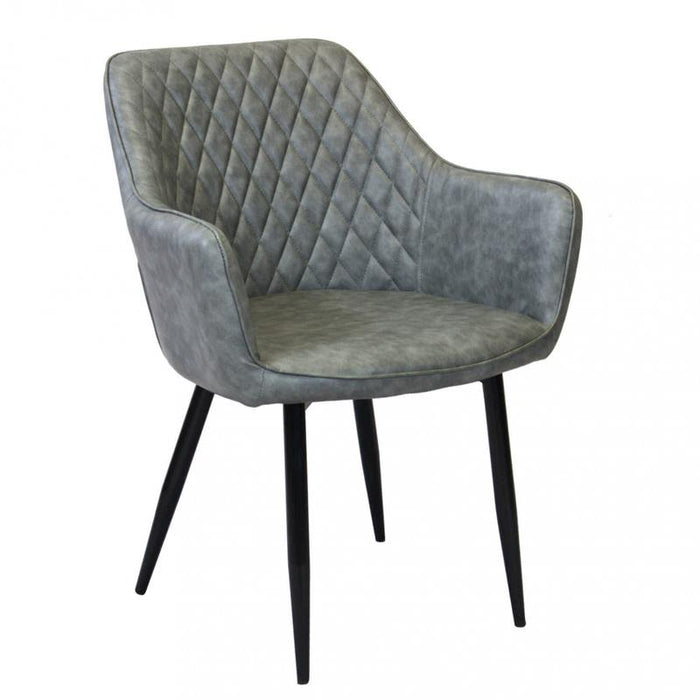 POLTRONA SIDNEY CON SCHIENALE E SEDUTA IN ECOPELLE STRUTTURA IN METALLO 56X60X87H CM OKX