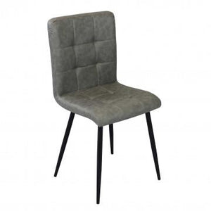 POLTRONA ROSALYN REALIZZATA CON SEDUTA IN ECOPELLE 47,5 X 59 X 81CM GRIGIO OKX
