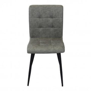 POLTRONA ROSALYN REALIZZATA CON SEDUTA IN ECOPELLE 47,5 X 59 X 81CM GRIGIO OKX
