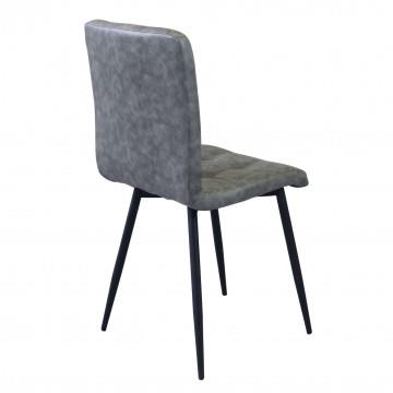POLTRONA ROSALYN REALIZZATA CON SEDUTA IN ECOPELLE 47,5 X 59 X 81CM GRIGIO OKX