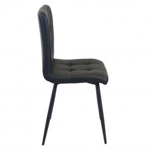 POLTRONA ROSALYN REALIZZATA CON SEDUTA IN ECOPELLE 47,5 X 59 X 81CM NERO OKX