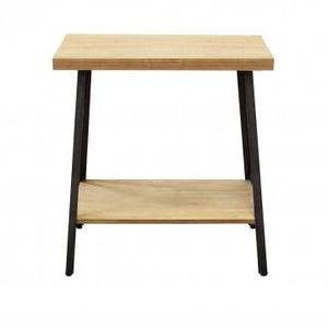 TAVOLINO AUBERON IN FERRO E LEGNO A 2 RIPIANI 63X40X68 CM OKX