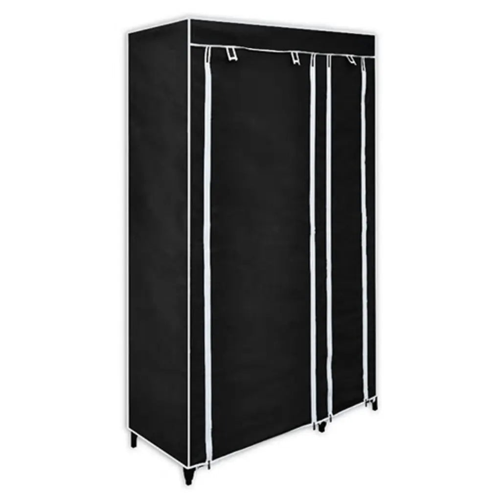 Armadio Guardaroba Pieghevole Nero 110 x 45 x 175 cm  cod mxl 67886