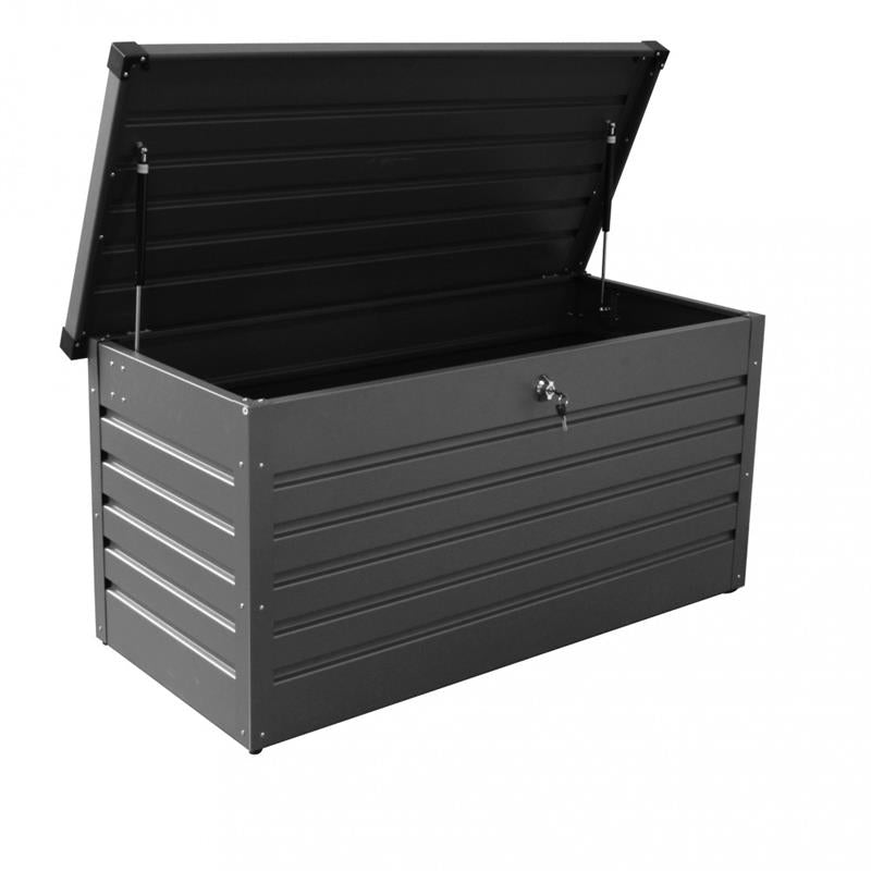 BAULE NERO IN ALLUMINIO DA ESTERNO CM 130 L X 61 P X 63 H OKX