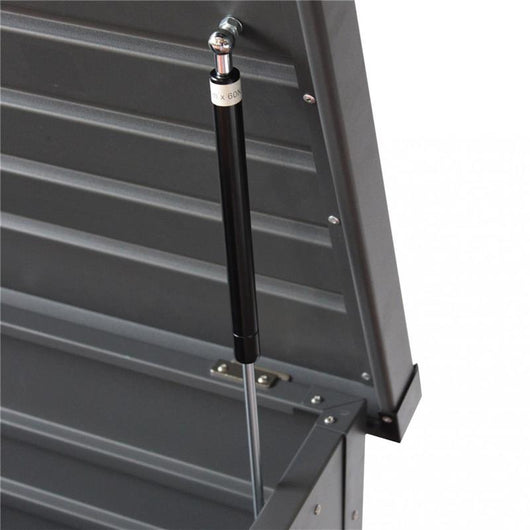 BAULE NERO IN ALLUMINIO DA ESTERNO CM 130 L X 61 P X 63 H OKX