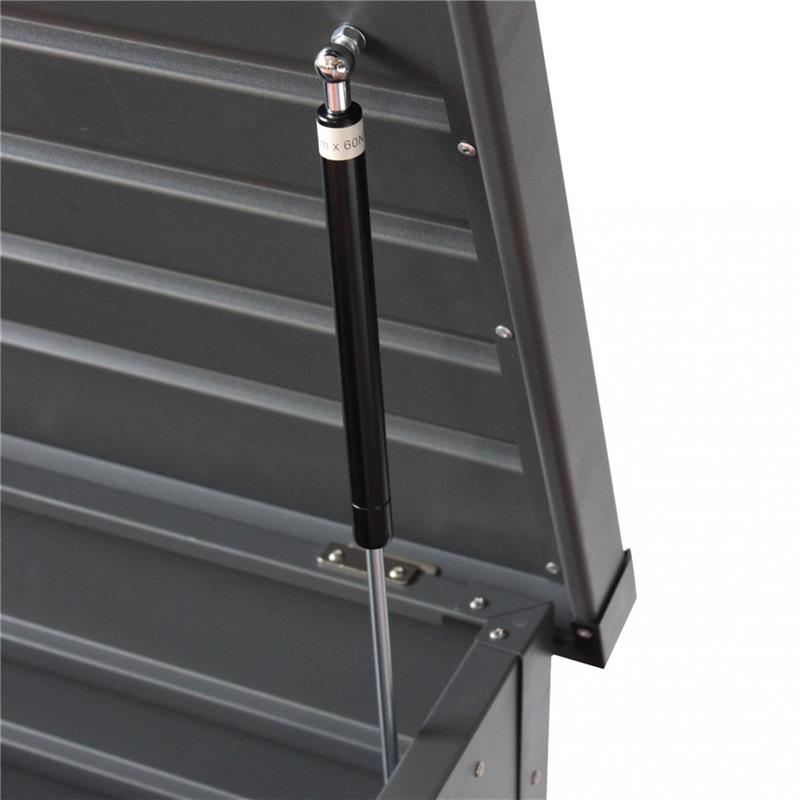 BAULE NERO IN ALLUMINIO DA ESTERNO CM 130 L X 61 P X 63 H OKX