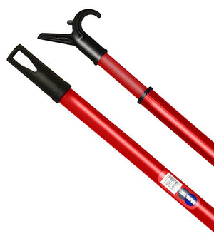 MAURY'S SET MANICO BASTONE APPENDIABITI PER ARMADIO GUARDAROBA ALLUNGABILE DA 82 CM A 150 CM + 8 GRUCCE IN LEGNO DI BETULLA