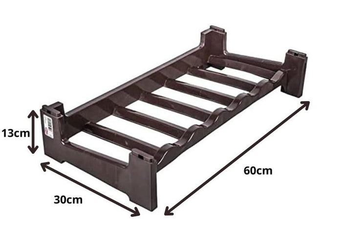 CANTINETTA PORTABOTTIGLIE IN PLASTICA MODULARE 12 BOTTIGLIE MARRONE
