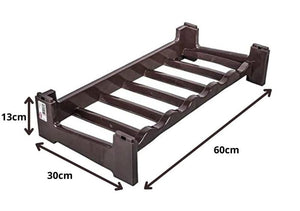 CANTINETTA PORTABOTTIGLIE IN PLASTICA MODULARE 36 BOTTIGLIE MARRONE