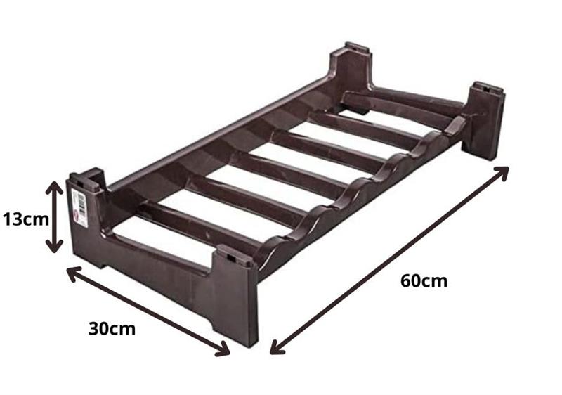 CANTINETTA PORTABOTTIGLIE IN PLASTICA MODULARE 36 BOTTIGLIE MARRONE
